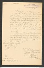 k.k. naturhistorisches Hofmuseum, Intendanzakten 1885-1896 (Hauer), Aktenzahl Z.747/1890, Seite 1